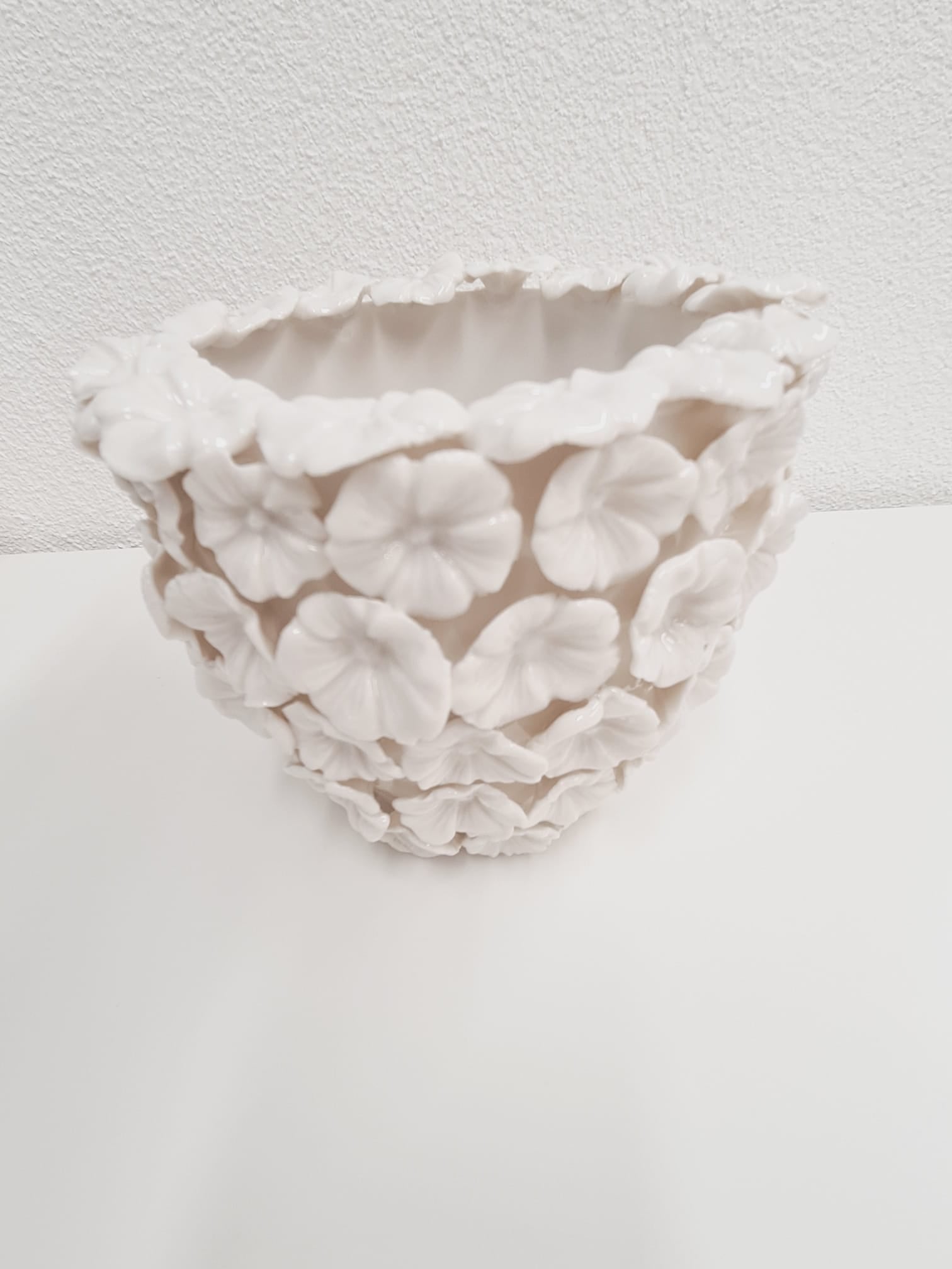 Sculptured bowl with cherry blossoms